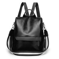 Designer leather backpack brown crossbody bags rucksack ladies fashion bookbag anti theft school backpack purse for women