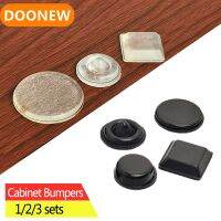 1/2/3Sets Door Stops Transparent Rubber Pads Kitchen Cabinet Bumpers Catches Self-Adhesive Damper Buffer