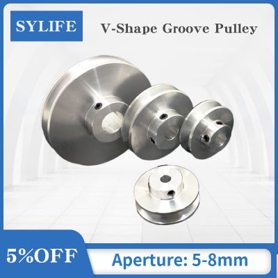 Aluminum alloy V groove pulley Single Groove Fixed Bore diameter 22mm 31mm 41mm 58mm Aperture 5-14mm Health Accessories