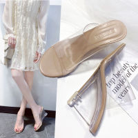 Fashion y crystal transparent high heels waterproof platform nightclub high-heeled sandals