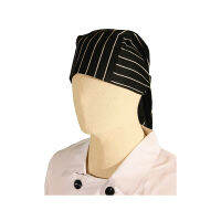 เอโร่ หมวกกุ๊กลายริ้วดำ แบบผูกaro Skull Cap M-Bd-1Kw