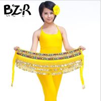 hot【DT】 Bazzery Belly Costumes 248 Coins Hip Scarf Wrap Skirt Dancewear Tribe Dancing