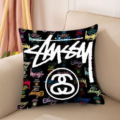 S-Stussy ห้องนอนปลอกหมอน45x45เซนติเมตรหมอนหมอนอิงตกแต่งโซฟาเบาะครอบคลุมปกปลอกหมอนโยนปลอกหมอนหรูหรา