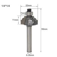 1ชิ้น1/4Quot ก้าน6.35มม. มิลลิ่งไม้ตัดแกะสลักดอกเราเตอร์เซาะร่องขอบโค้งโคฟแบบคลาสสิกดอกเราเตอร์เครื่องมือตัดไม้งานไม้