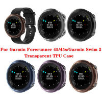 เคสป้องกัน TPU โปร่งใสสำหรับ Garmin Forerunner 45/45S,เคสป้องกันสำหรับ Garmin ว่ายน้ำ2กีฬาสมาร์ทวอท์ช