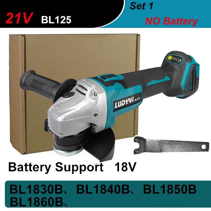 125มม-เครื่องตัดปรับความเร็ว3ระดับลูกหมูแบบไร้แปรงถ่านรองรับแบตเตอรี่-makita-18v-เครื่องขัดไร้สายเครื่องมือไฟฟ้า