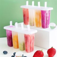 4 Ice Popsicle Mold Set Ice Cream Mold Popsicle Ice Cream Mold Ice Tray Diy Ice Cream Reusable with Stick And Lid Kitchen Tools