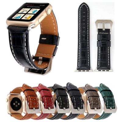 ☂❦▫ สายนาฬิกาหนังสำหรับ Apple Watch Band 40 41 44 45mm 49mm British Rural Flower Watchbands Series 1 2 3 4 5 6 7 8 สร้อยข้อมือเข็มขัด