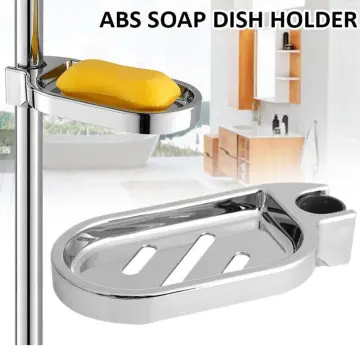 Adjustable Rail Slide Bathroom Bath Shower Soap Dishes Holder For