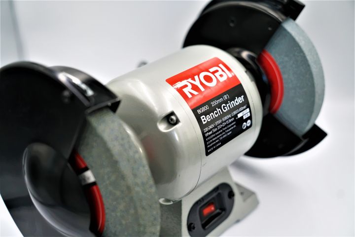 ryobi-มอเตอร์หินไฟ-ขนาด-8-นิ้ว-หินเจียรแท่น-200มม-รุ่น-bg-800