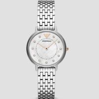 นาฬิกาข้อมือผู้หญิง ARMANI White Dial Silver Tone Stainless Steel Ladies Watch AR80014