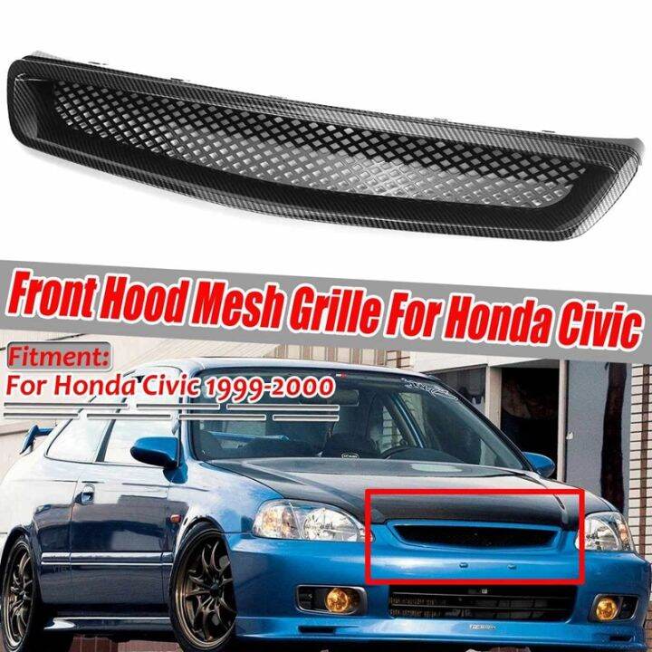 EK TR Style Front Bumper Hood Mesh Grill Grille for Honda Civic EK CX