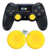 Silicone Concave Thumb Grip Caps Joystick Thumbstick For PS4 PS3 Xbox ONE Xbox 360 Wii U Controller - Yellow ซิลิโคนอนาล็อก [จุกยาง] แบบทรงเว้า สีเหลือง