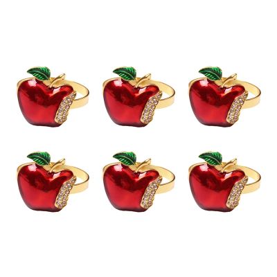 Napkin Rings Set of 30, Red Apple Napkin Ring for Wedding, Dinner Party, Banquet, Serviette for Christmas, Birthday