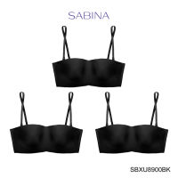 ⭐โปรแรง++ เสื้อชั้นใน INVISIBLE WIRE (Set 3 ชิ้น) (ไร้โครง) Body Bra The Series (เกาะอก) Seamless fit รุ่น Pretty Perfect รหัส SBXU8900BK สีดำ Very Hot