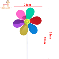 PCWFKEF 2ชิ้น/ถุง COLORFUL Rainbow Flower SPINNER WIND Garden YARD ตกแต่งกลางแจ้ง