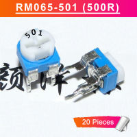 20Pcs RM065 RM-065 501 500R 500 Ohm WH06-2 RM065-501 Trimpot Trimmer Potentiometer ตัวต้านทาน