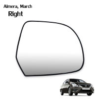 เนื้อเลนส์กระจก ข้าง ขวา กระจกข้าง ใส่ Nissun March, Almera จำนวน 1 ชิ้น Nissan March, Almera นิสสัน มาร์ช เอเมร่า ปี 2012-2019 4ประตู