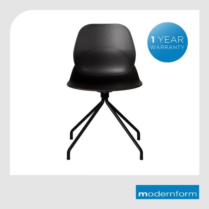 modernform-เก้าอี้เอนกประสงค์-เก้าอี้สัมมนา-เก้าอี้ทำงาน-เก้าอี้จัดประชุม-รุ่น-ct617b-บอดี้พลาสติก-ขาเหล็ก-สีดำ