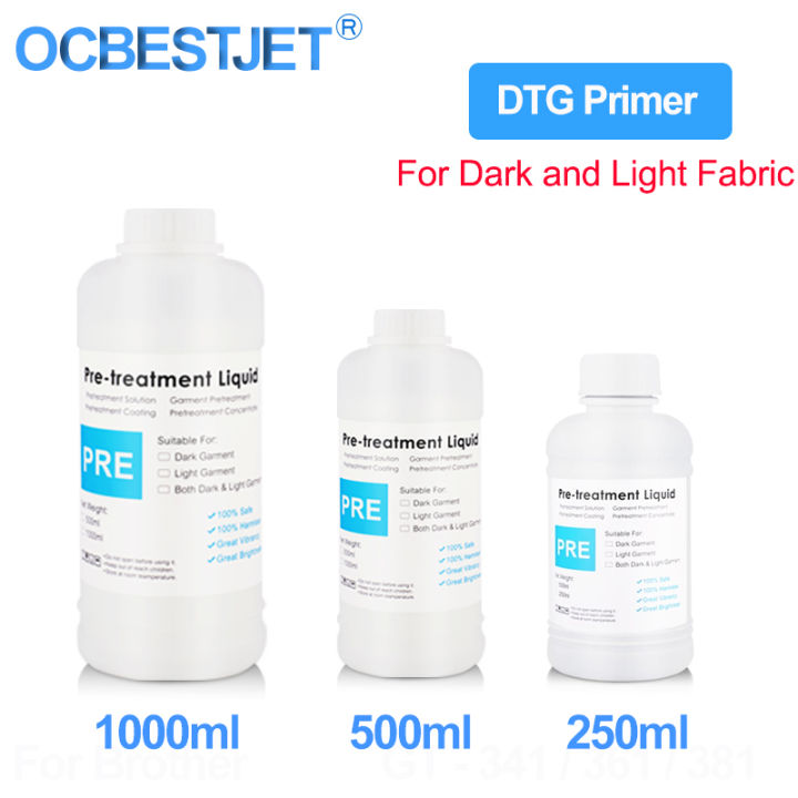 DTG Primer Pre-Treatment Liquid For DTG Ink Textile Ink For DTG Printer Ink (For Light Color And Dark Color Fabric)