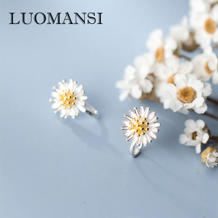 luomansi-real-s925-sterling-silver-daisy-pierced-ear-clip-female-jewelry-birthday-party-gift