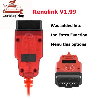 OBD2 OBD 2สายวินิจฉัย Renolink V1.99 V1.98สำหรับ Renault Auto เครื่องมือ ECM UCH Key ECU Programmer Tool