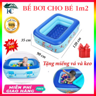 Bể bơi chữ nhật 2 tầng dài 1.2m đế dày chống trượt an toàn Bồn tắm trẻ em thumbnail