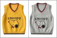 เสื้อกันหนาวเสื้อกั๊ก ไหมพรม ลาย Snoopy