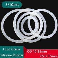 ❅ 5/10pcs Thickness(CS) 3 3.5mm White Rubber Seal Ring OD 10-85mm Food Grade Silicone O-Ring Heat-Resistant