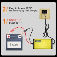 Battery Charger 12V 2A Car Motorcycle Battery Charger LED Display Multiple Protection Intelligent Current Voltage Adjustment Car Chargers