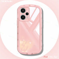 NORVIK ใสดูหรูหราเคสโทรศัพท์สีชมพูน่ารักสำหรับ Xiaomi POCO Redmi Note 13 12 12 12S 12C 12T 11S 11T 10 10C F5 X5 A2 A1 M5 F4 C40 X4 X5 Lite Pro Plus 4G ปลอกหุ้มซิลิโคนกันกระแทกกล้องเลนส์5G N13-1