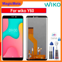 MagicMeta สำหรับ Wiko Y60ชิ้นส่วนจอสัมผัสแอลซีดีของเครื่องแปลงดิจิทัล WikoY60ซ่อมแซมชิ้นส่วนสำหรับจอแสดงผล LCD Wiko Y60ที่ตรวจจับ LCD