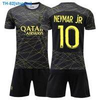 ▣ shyysm 2223 Paris Football Uniform Mens Game Training Clothes Female Parent-child Same Style Childrens Quick-Drying Fabric Short-sleeved Jersey Customized