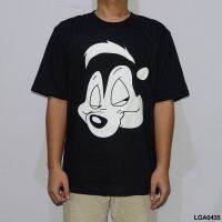 S-3XL  oversize เสื้อยืดที่ต้องการเสื้อยืดสีดำสบาย ๆ ผ้าฝ้ายหลวมราคาดี YEYALI Pepe Le Pew N กุหลาบสวมใส่โดย Slash Tokyo 1992