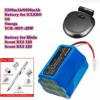 ljmu15 Robot Vacuum Cleaner Battery 5200mAh/6800mAh YCR-MT12-S1 for iCLEBO Omega O5 YCR-M07-20W for Miele Scout RX2 120Scout RX3 120