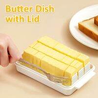 New Butter Dish Detachable Butter Storage Container with Lid Quantitative Cutting Plastic Butter Dish Reusable Durable Butter