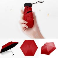 【DT】hot! Umbrella Flat Parasol 5 Folding Couple Short Handle Wind Durable Resistant