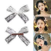 Bowtie Hair Clip White Lace Bows Clip Hair Bangs Clip Lace Bows Hair Clip Bows hairpin Lolitaa Hair Clip Bows Barrettes N7YD