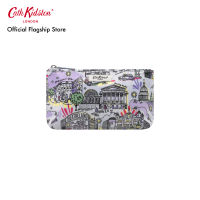 Cath Kidston Zip Make Up Bag London  Lilac/Grey กล่องใส่แว่นตา กล่องแว่นตา กล่องใส่แว่นตาสีเทา