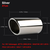 2PcsSet Chrome Plating Stainless Steel Car Exhaust Muffler Tip s Covers for Audi A1 A3 A4 TT 2009-2015VW Volkswagen PASSAT