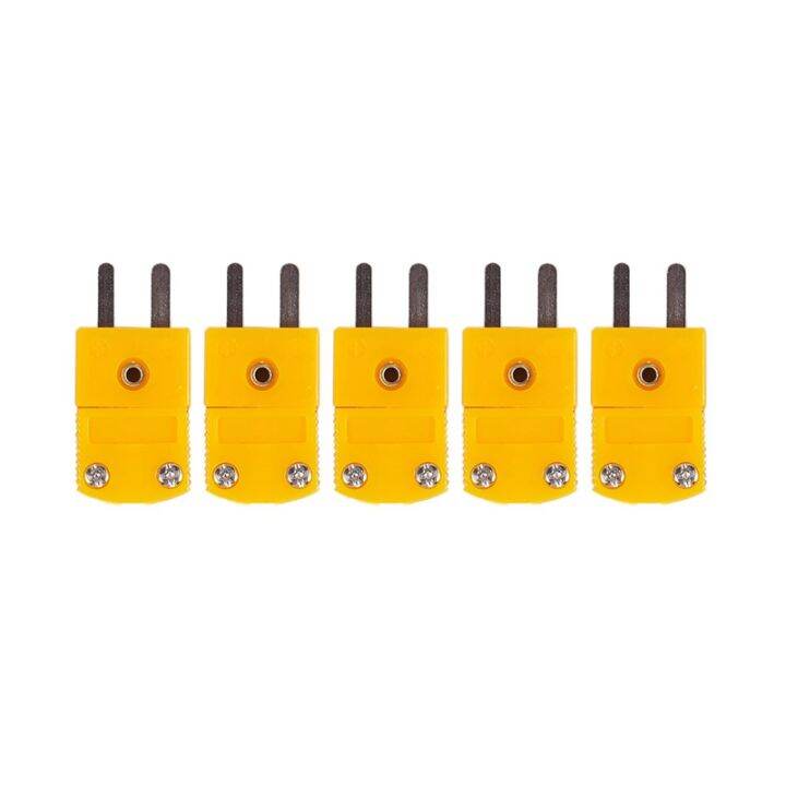 5pcs-rtd-circuits-k-type-temperature-sensor-thermocouple-plugs-yellow