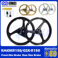 ENKEI ล้อ 3 ก้าน พร้อมชุดลูกปืน SUZUKI Raider 150 Fi GSX-R150 GSX-S150 RAIDER150 ด้านหน้า 4 รู หลัง 3 รู จานเบรก