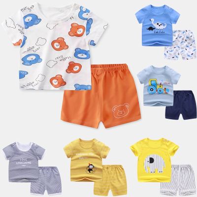 Toddler Boy Clothes Kids Summer Cotton Outfits Shirt Short Set