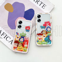 เคสOPPO A18 2023ใหม่สีลายตัวการ์ตูนน่ารักกันกระแทกปลอกซิลิโคนนิ่มโปร่งใสเคสโทรศัพท์ OPPO A18สวยเคสกรณี