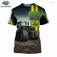 design- (สต็อกเพียงพอ) 2023 new Harajuku 3D Print Truck T Shirts Rock Streetwear Tractor Shirt Mens Farmer Supercar Tshirt Plus Sized Train Men Clothingคุณภาพสูง size:S-5XL