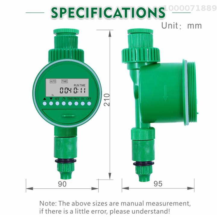 ตัวควบคุมขดลวดแม่เหล็กไฟฟ้า16โปรแกรมตั้งเวลาตัวควบคุมการจ่ายน้ำแสดงแอลซีดีอัตโนมัติพืชดอกไม้อุปกรณ์รดน้ำสวน