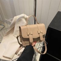 [COD] Internet celebrity retro bag women 2023 new fashion casual Messenger womens simple texture solid square