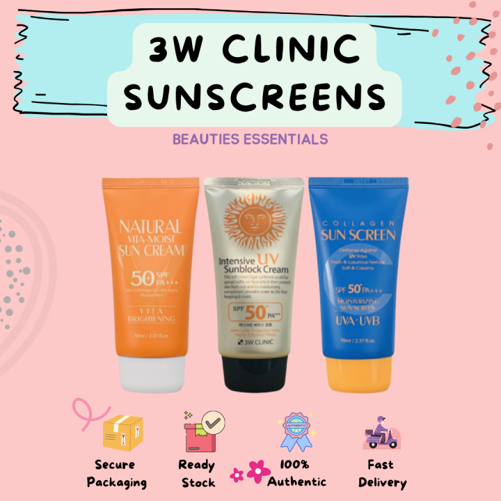 3W Clinic Intensive UV Sunblock Cream SPF 50+ PA+++ / 3W Premium / Vita ...