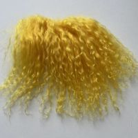 【YF】 Wholesale Grade  Quality Sheepskin Wool Lamb Fur Pelt Hair Row Curly Extensions SD Blyth Dolls Wigs Wefts Accessories