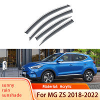 4x สำหรับ MG ZS EZS EV ZX VS 2018 2019 2020 2021 2022รถหน้าต่าง Visor กันสาด Sun Rain Deflector Shelters Shades รถอุปกรณ์เสริม